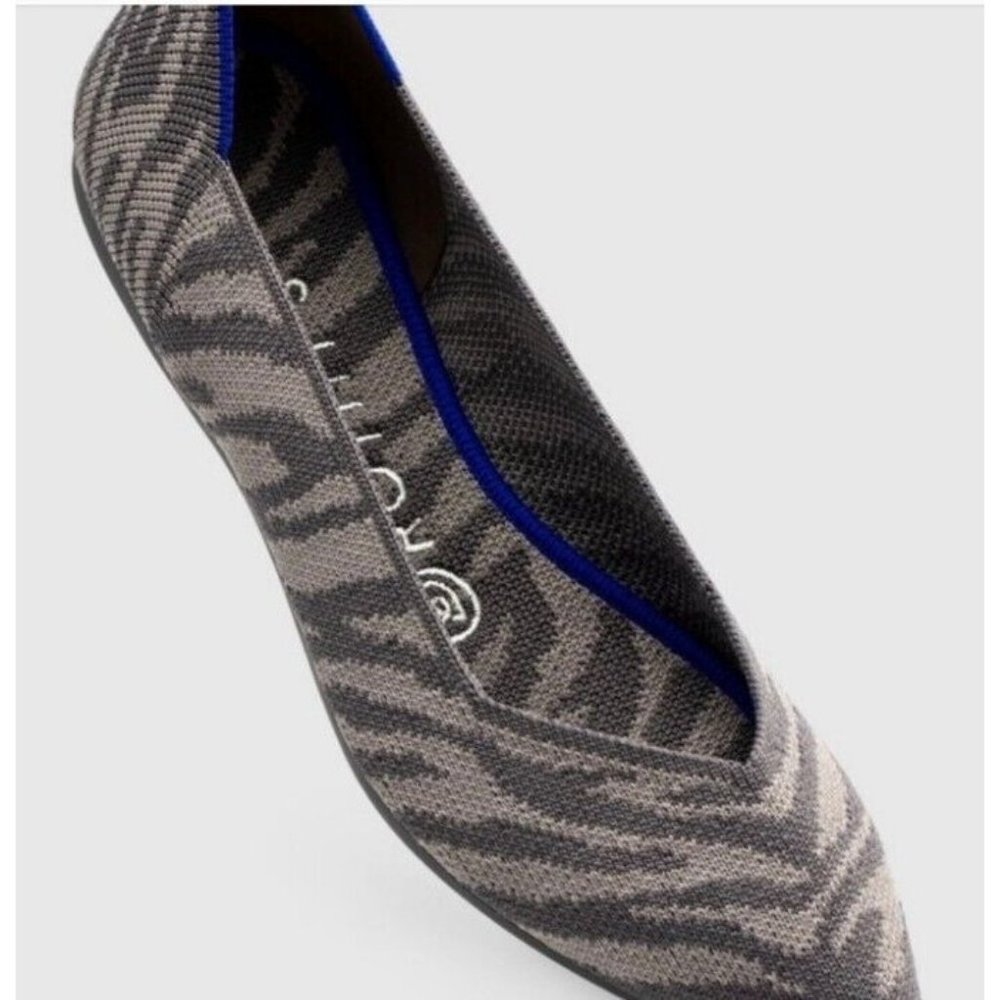 Women's Rothys's Gray Zebra Print Retired Slip On… - image 1